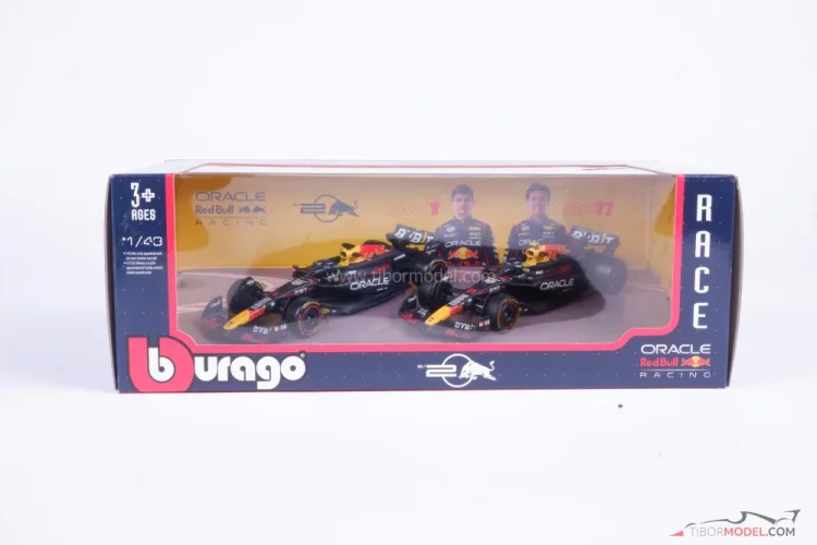 Red Bull RB20 Verstappen + Perez (2024), duplacsomagolás, 1:43 BBurago Red Bull RB20 Verstappen + Perez (2024), duplacsomagolás, 1:43 BBurago