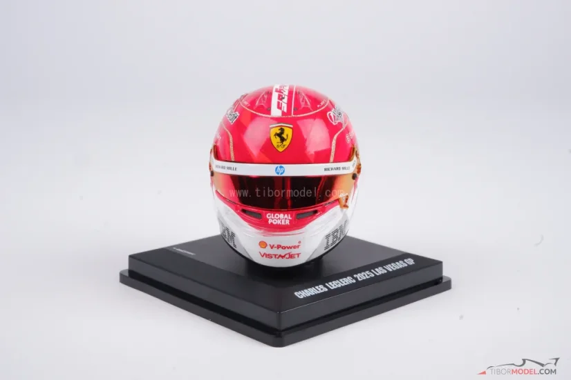 Charles Leclerc 2025 Las Vegas GP mini helmet, Ferrari, 1:5 Looksmart