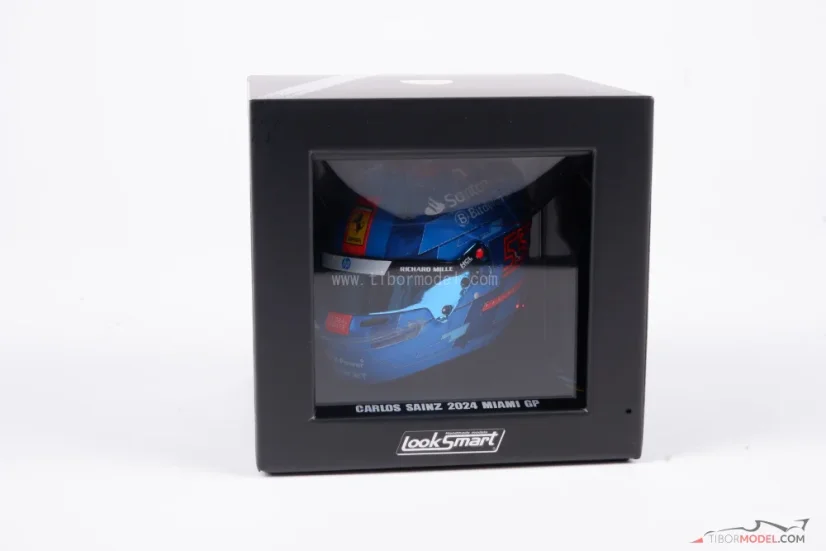 Carlos Sainz 2024 Miami GP mini helmet, Ferrari, 1:5 Looksmart