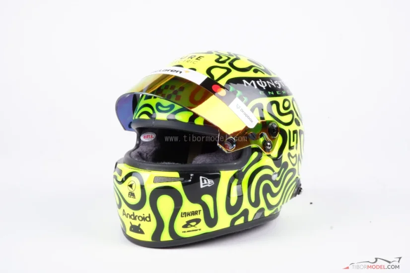 Lando Norris 2025 McLaren mini helmet, 1:2 Bell