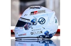 Oliver Bearman 2026 Canadian GP mini helmet, Haas, 1:5 Spark