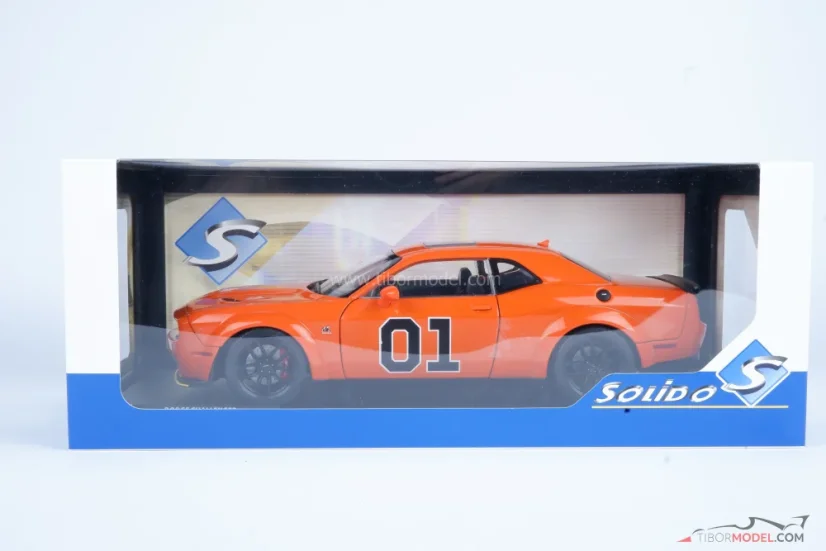 Dodge Challenger R/T Scat Pack (2023) orange, 1:18 Solido