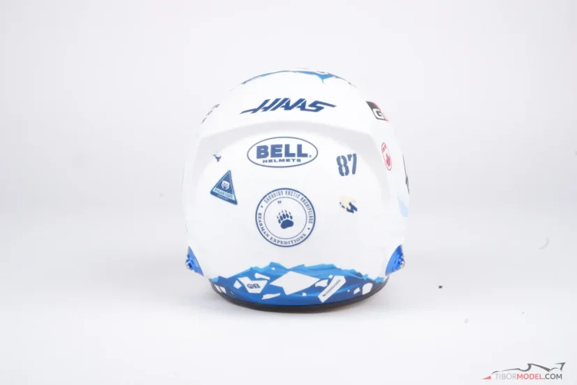 Oliver Bearman 2026 Canadian GP mini helmet, Haas, 1:2 Bell