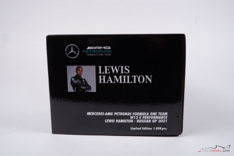 Mercedes W12 - L. Hamilton (2021), 1st Russian GP, 1:18 Minichamps