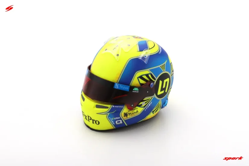 Lando Norris 2022 mini helmet, McLaren F1 Team helmet, 1:5 Spark Lando Norris 2022 mini helmet, McLaren F1 Team helmet, 1:5 Spark