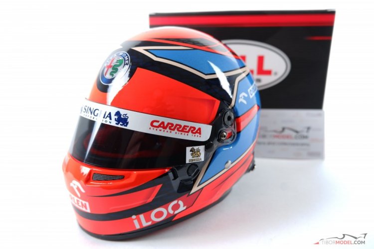 Kimi Raikkonen 2021 Alfa Romeo mini helmet, San Marino, 1:2 Bell