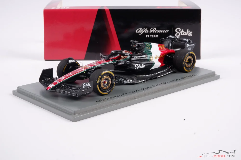 スパーク 1/43 アルファロメオC43 ボッタス 2023イタリア10位 Model car Alfa Romeo C43 Bottas, Italy 2023, Spark | Tibormodel.com