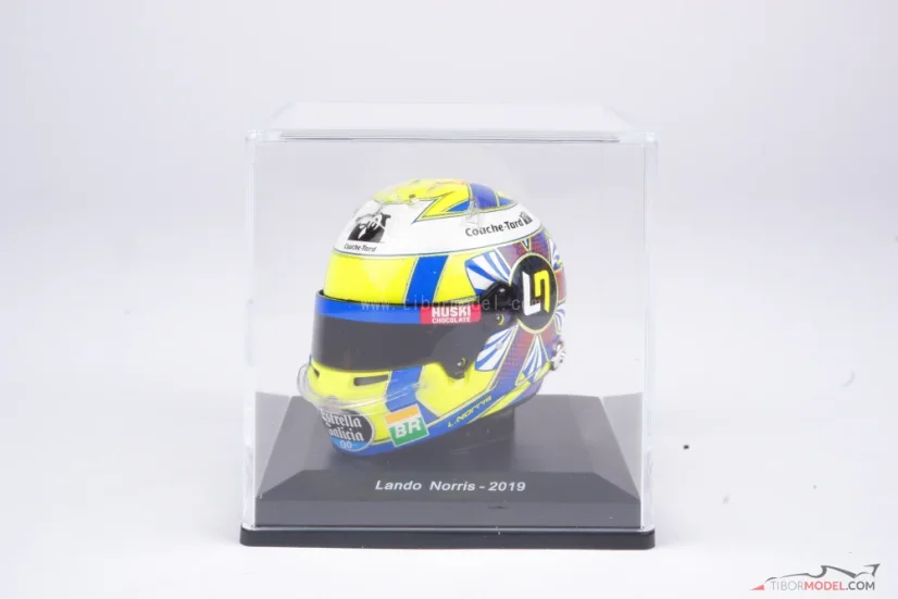 Lando Norris 2019 mini helmet, McLaren F1 Team, 1:5 Spark