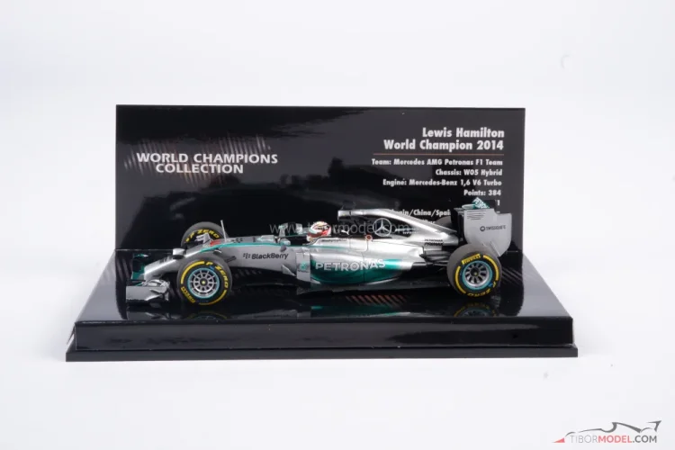 Mercedes W05 - Lewis Hamilton (2014), World Champion, 1:43 Minichamps