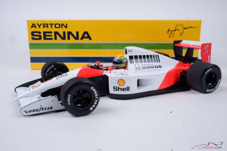 McLaren MP4/6 - Ayrton Senna (1991), World Champion, 1:18 Minichamps