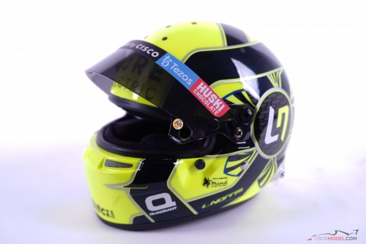 Lando Norris 2021 McLaren helmet, Qatar GP, 1:2 Bell