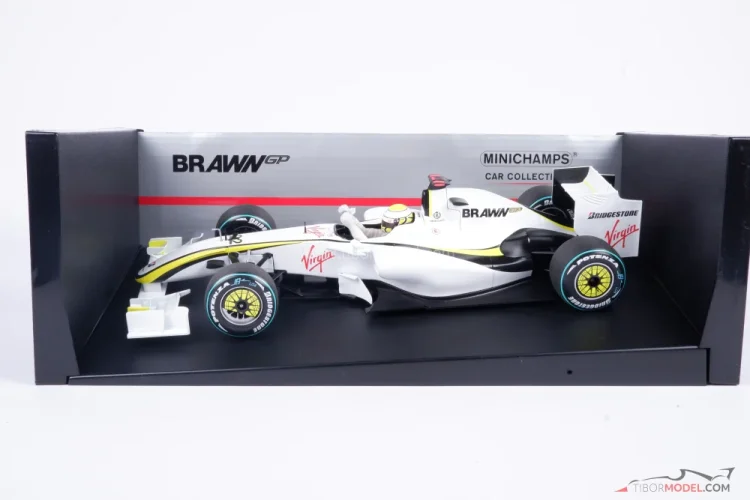 Model car Brawn GP Button 2009, 1:18 Minichamps | Tibormodel.com