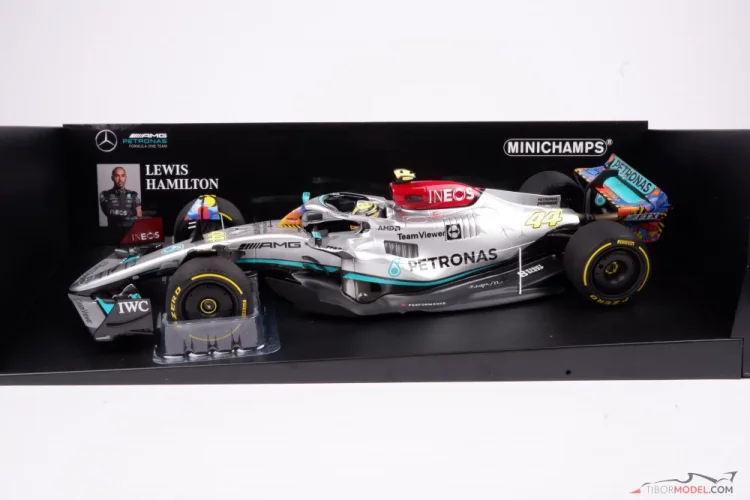 Mercedes W13 - Lewis Hamilton (2022), VC Miami, 1:18 Minichamps