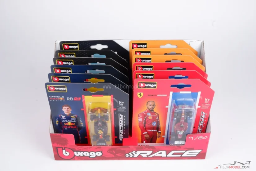 12‑Piece McLaren / Ferrari / Red Bull / Mercedes (2025) Model Set, 1:64 BBurago