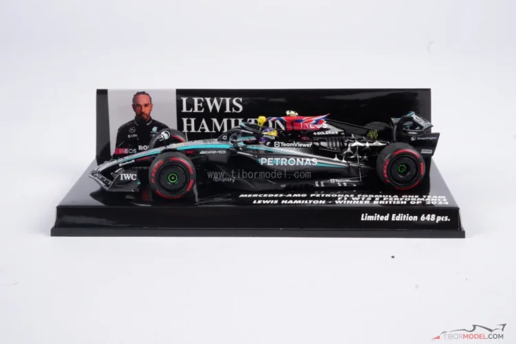 Model car Mercedes W15 Hamilton Winner Silverstone