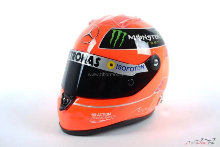 Michael Schumacher 2012 mini helmet, Mercedes, 1:2 Schuberth