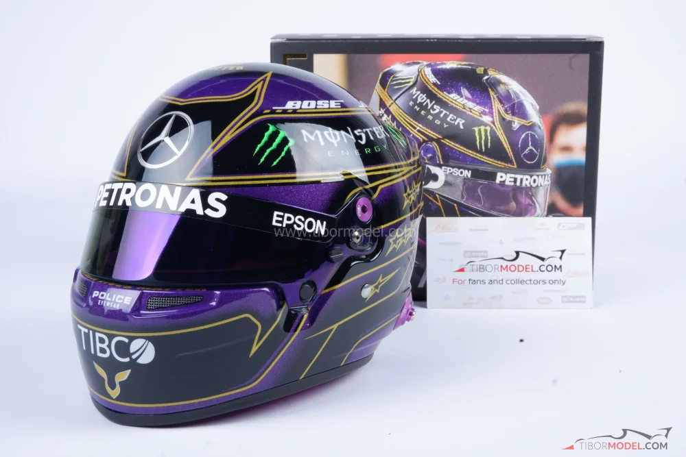 Helmet Lewis Hamilton 2020 Abu Dhabi, Mercedes, 1:2 Bell | Tibormodel.com