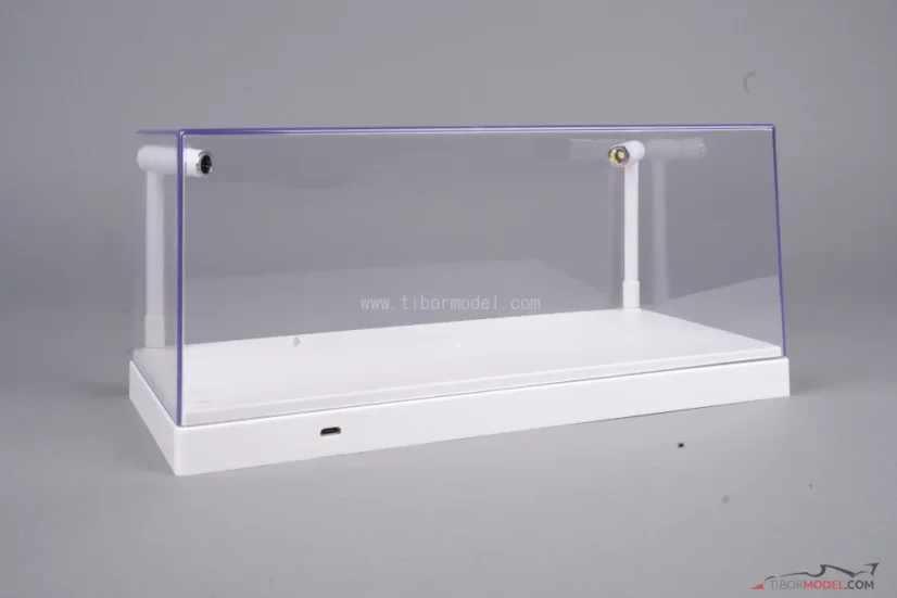LED vitrin fehér színben 1:24-es és 1:43-as méretarányú modellekre