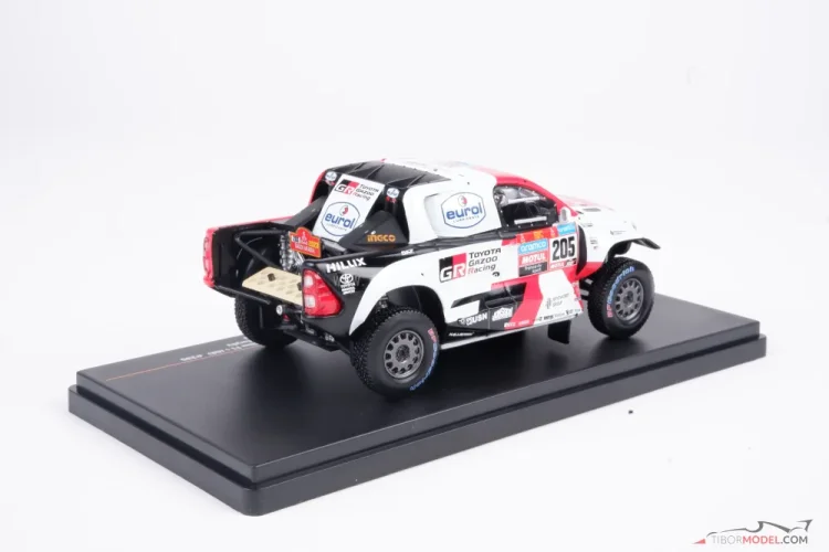 Miniature Toyota GR DKR Hilux T1 #205 - Dakar 2023 - 1/43 IXO (RAM928A)