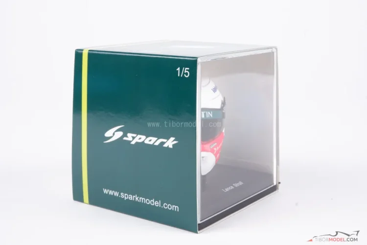 Lance Stroll 2024 VC Veľkej Británie, Aston Martin prilba, 1:5 Spark