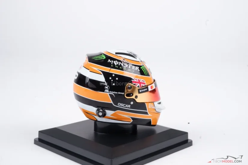 Oscar Piastri 2025 Monaco GP mini helmet, McLaren, 1:5 Spark