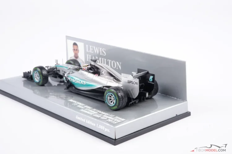Model car Mercedes W06 Hamilton 2015 USA Minichamps | Tibormodel.com