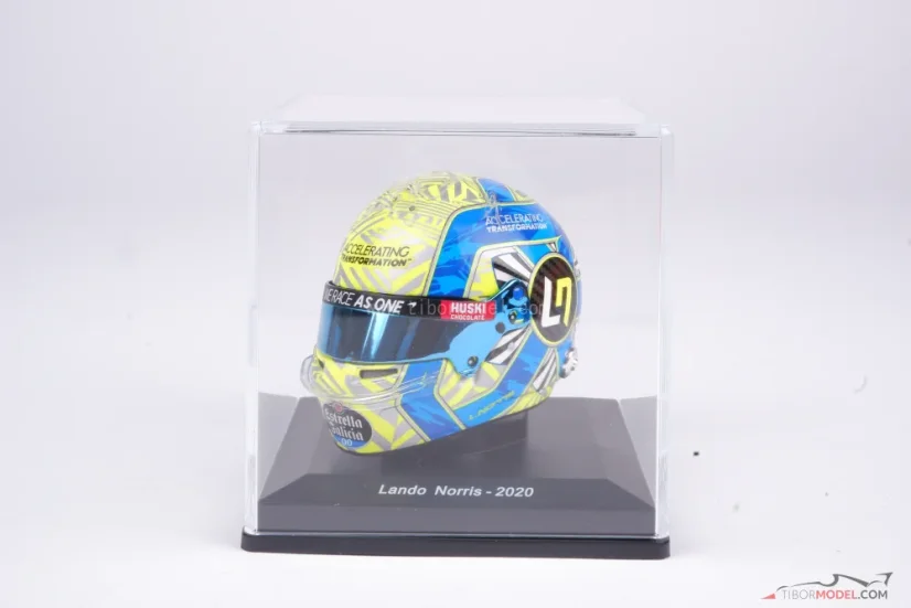 Lando Norris 2020 mini helmet, McLaren F1 Team, 1:5 Spark