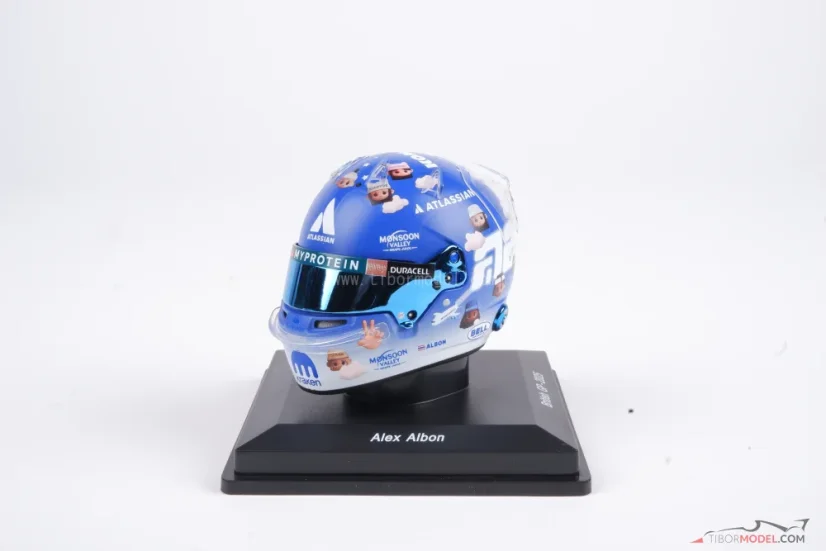 Alex Albon 2025 British GP mini helmet, Williams, 1:5 Spark