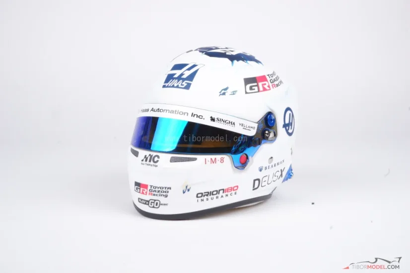 Oliver Bearman 2026 Canadian GP mini helmet, Haas, 1:2 Bell
