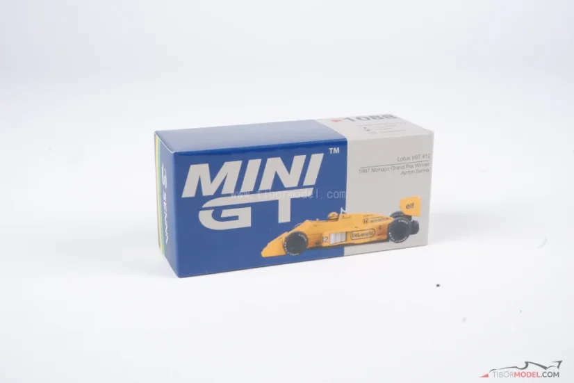 Lotus 99T - Ayrton Senna (1987) VC Monaka, 1:64 MiniGT