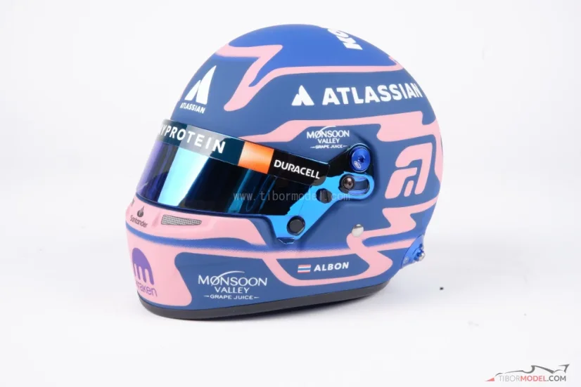 Alex Albon 2025 Williams mini helmet, 1:2 Bell