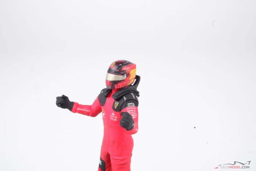 Carlos Sainz 2023 pilóta figura, Szingapúri Nagydíj, Ferrari, 1:18