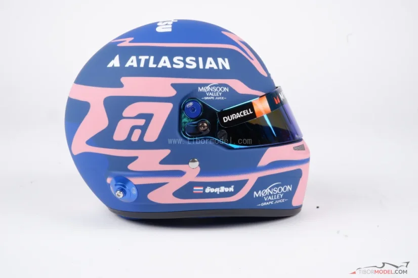 Alex Albon 2025 Williams mini helmet, 1:2 Bell