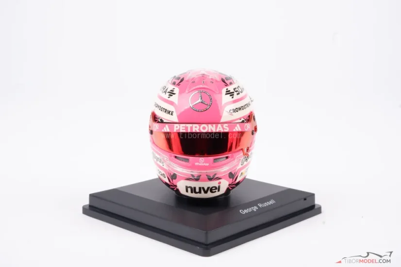 George Russell 2025 Miami GP mini helmet, Mercedes, 1:5 Spark