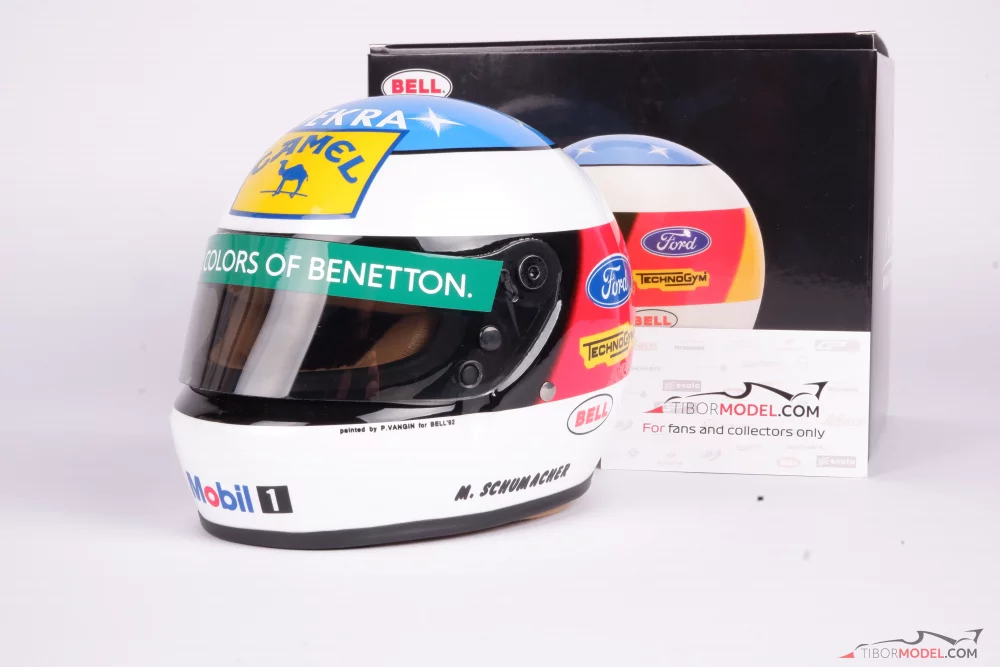 Helmet Michael Schumacher 1992 Benetton, 1:2 Bell | Tibormodel.com