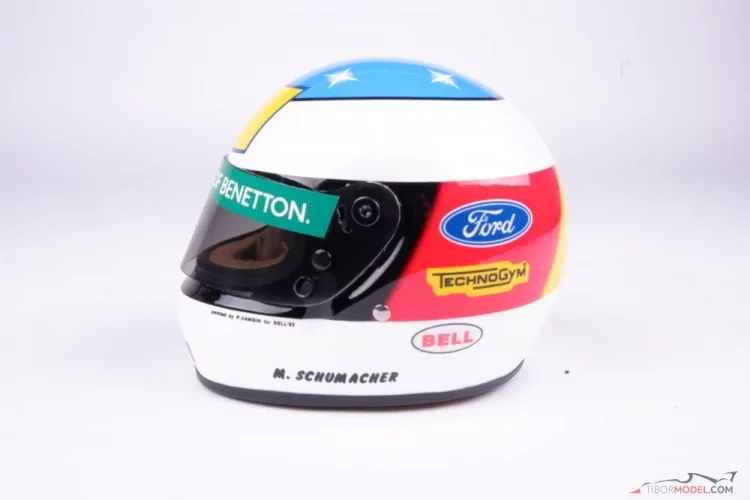 Michael Schumacher Benetton 1992 prilba, VC Belgicka, 1:2 Bell