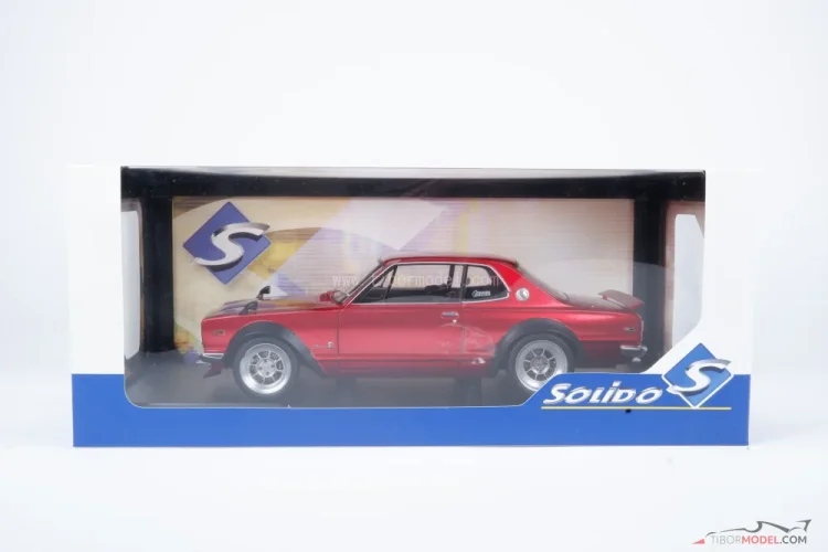 Nissan Skyline C10 Hakosuka (1970) červený, 1:18 Solido