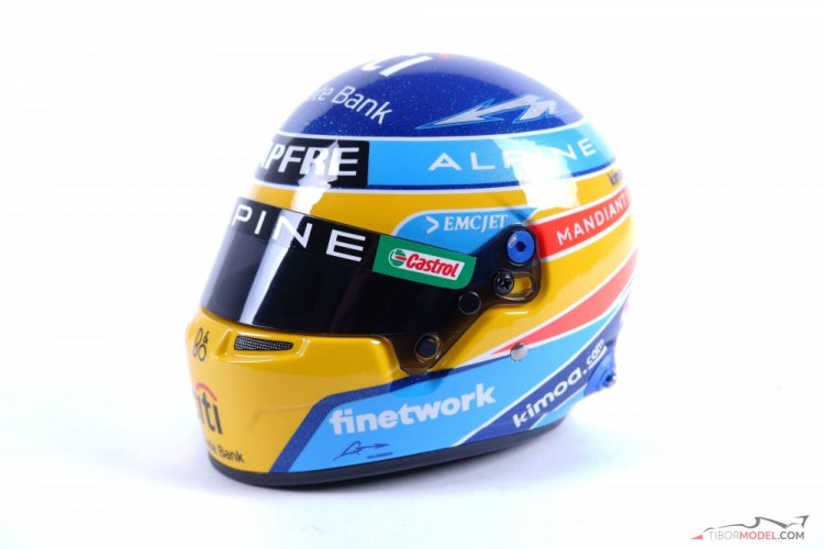 Fernando Alonso 2021 Alpine prilba, 1:2 Bell