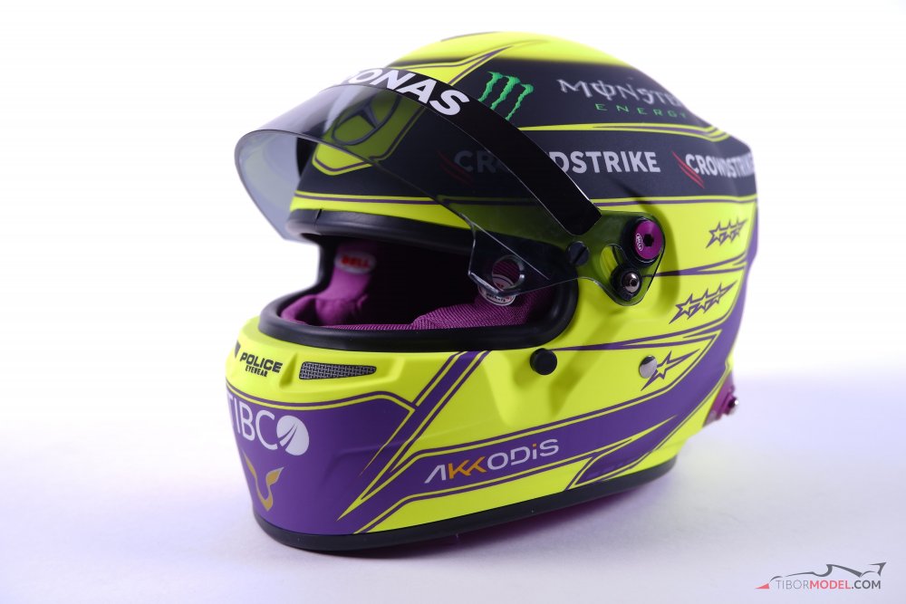 Helmet Lewis Hamilton Mercedes 2022, 1:2 Bell | Tibormodel.com