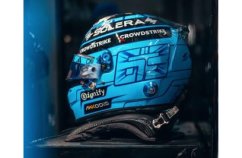 George Russell 2026 VC Veľkej Británie mini prilba, Mercedes, 1:5 Spark