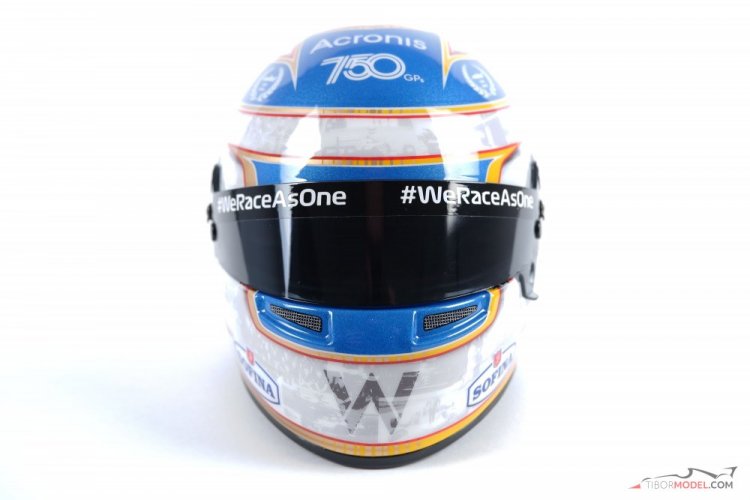Nicholas Latifi 2021 Williams mini helmet,  Monaco, 1:2 Bell