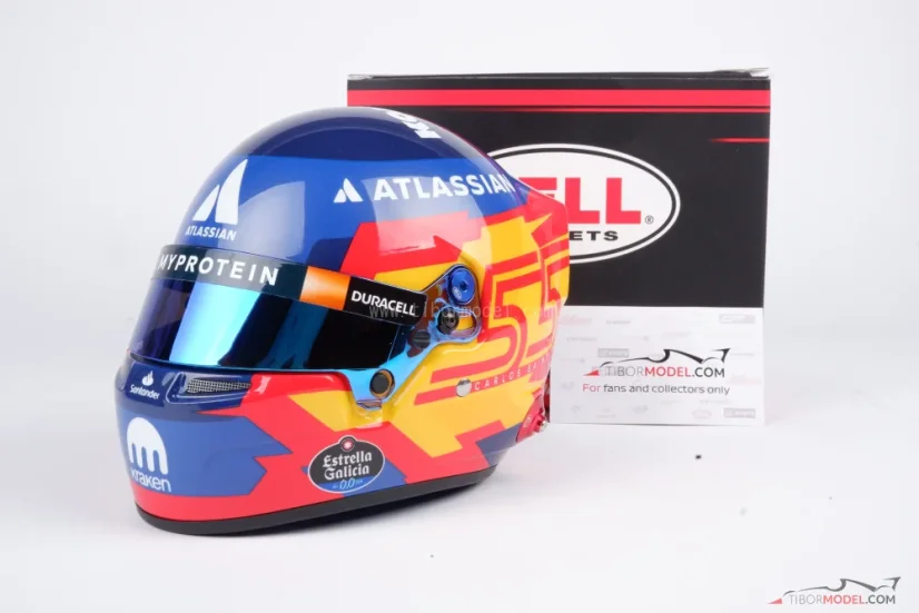 Carlos Sainz 2025 Williams mini helmet, 1:2 Bell