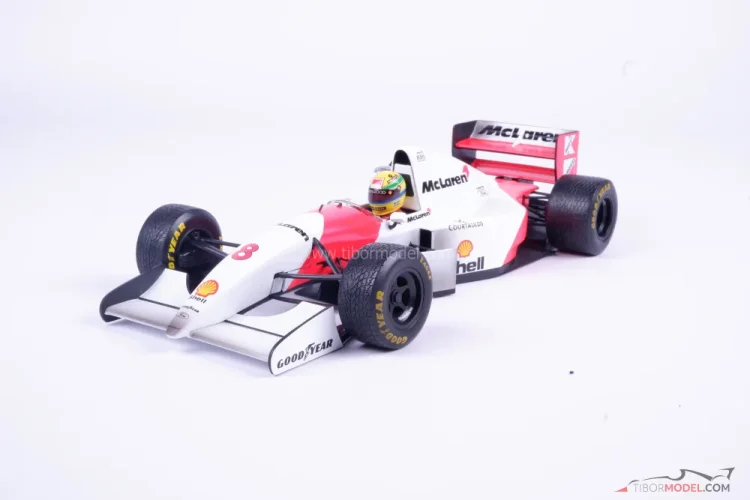 McLaren MP4/8 - Ayrton Senna (1993), Winner European GP, dirty version, 1:18 Minichamps