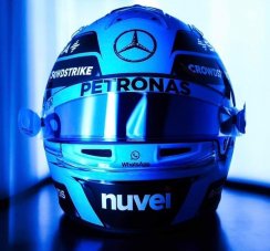 George Russell 2024, Mercedes helmet, 1:5 Spark