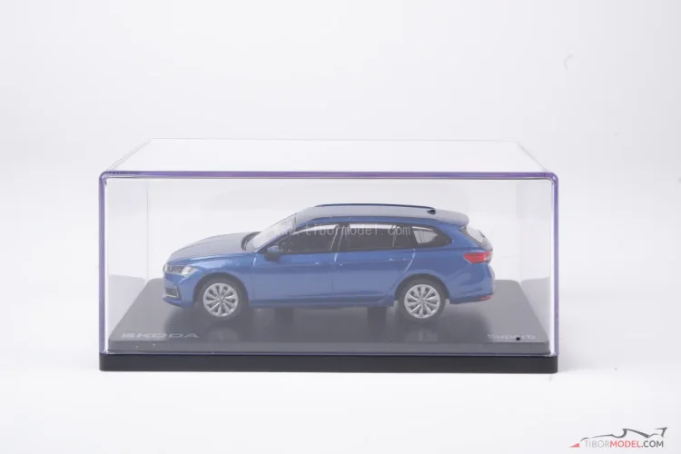 Skoda Superb IV Combi (2023) blue, 1:43 Abrex
