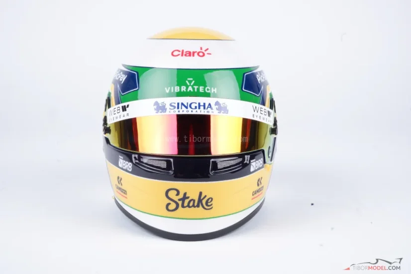 Gabriel Bortoleto 2025 Kick Sauber mini helmet, 1:2 Bell