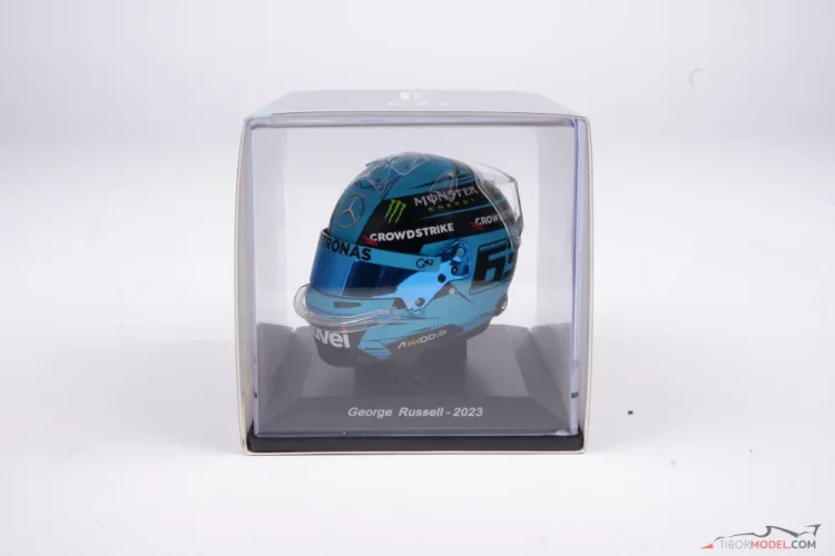 George Russell 2023, Mercedes helmet, 1:5 Spark