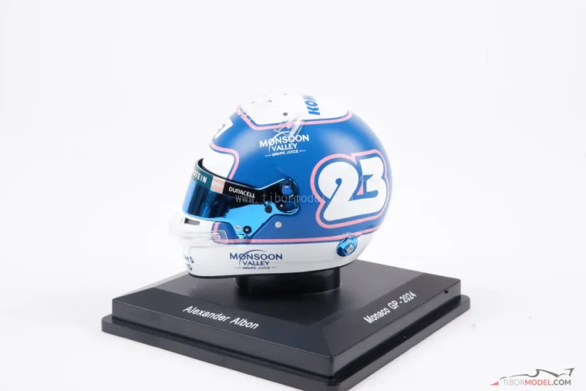 Alex Albon 2024 Monaco GP, Williams helmet, 1:5 Spark