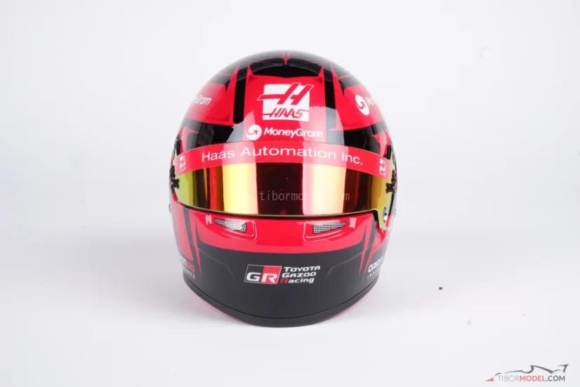 Esteban Ocon 2025 Haas mini helmet, 1:2 Bell