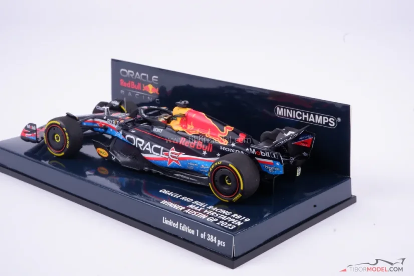 Red Bull RB19 - Max Verstappen (2023), Győztes Austin, 1:43 Minichamps